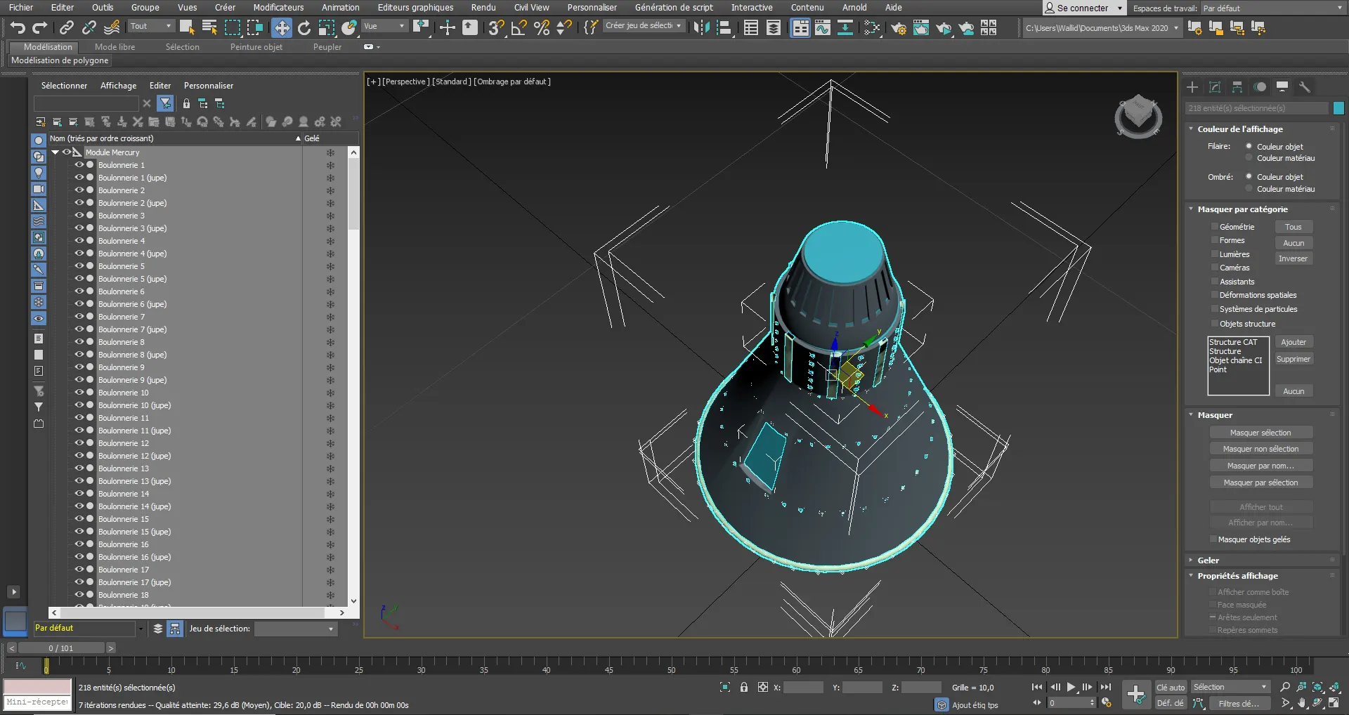 Screen 3DSmax capsule mercury Freedom 7