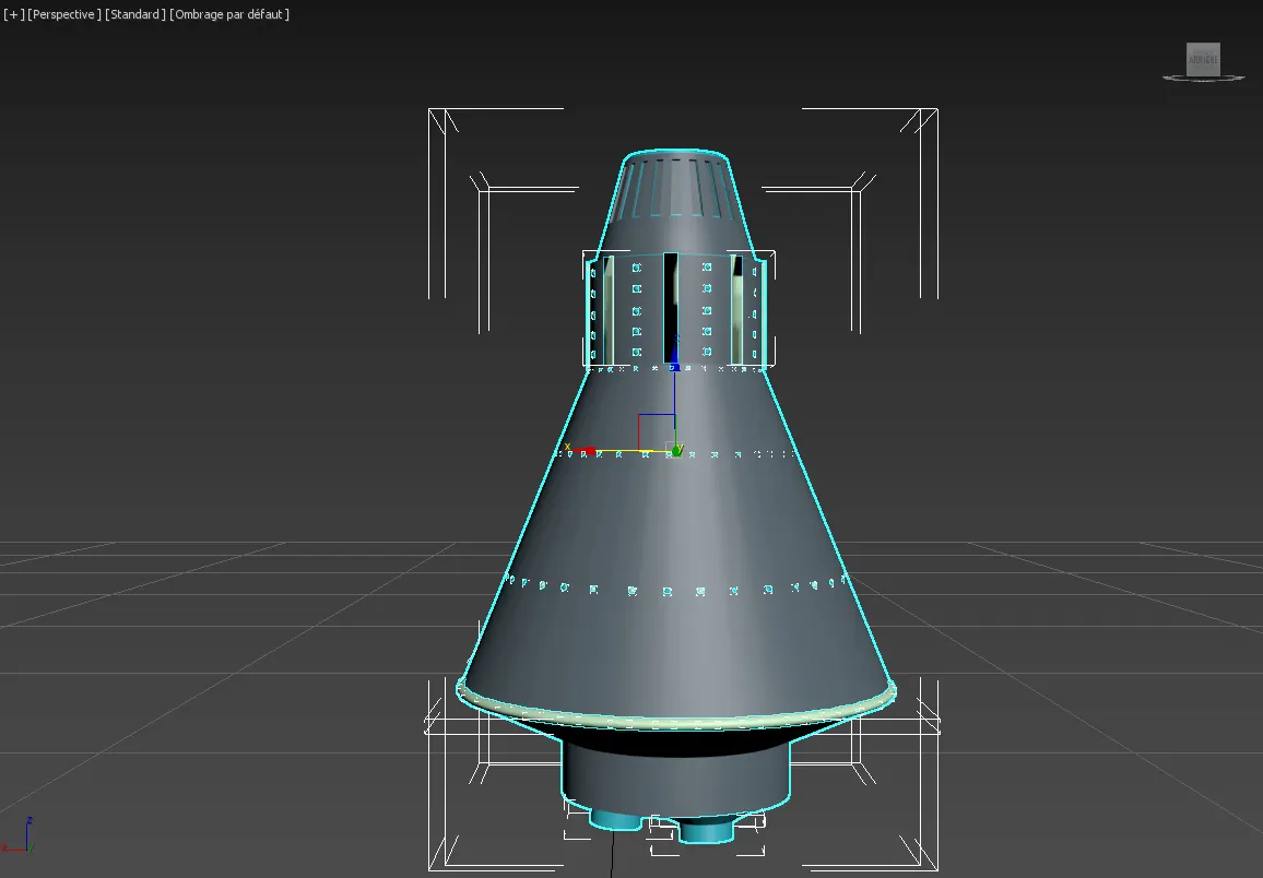 Vue arrière capsule Mercury Freedom 7