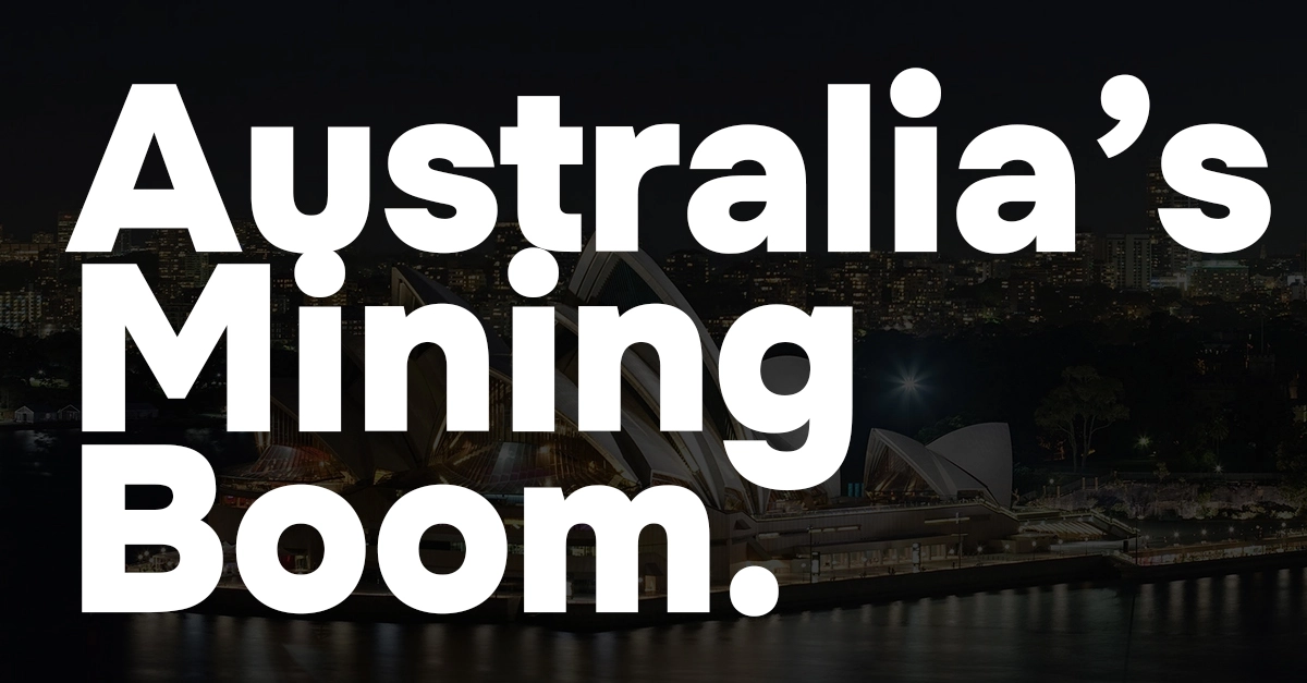 Conveyor system at an iron ore mine in Western Australia's Pilbara region